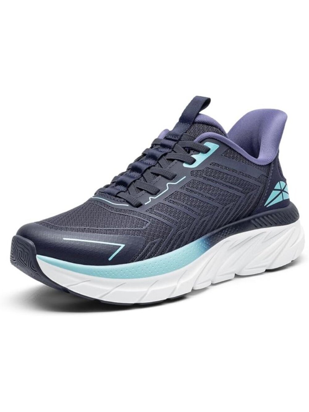 Women's Blue Slip On Walking Shoes Running Comfortable Breathable Sneakers